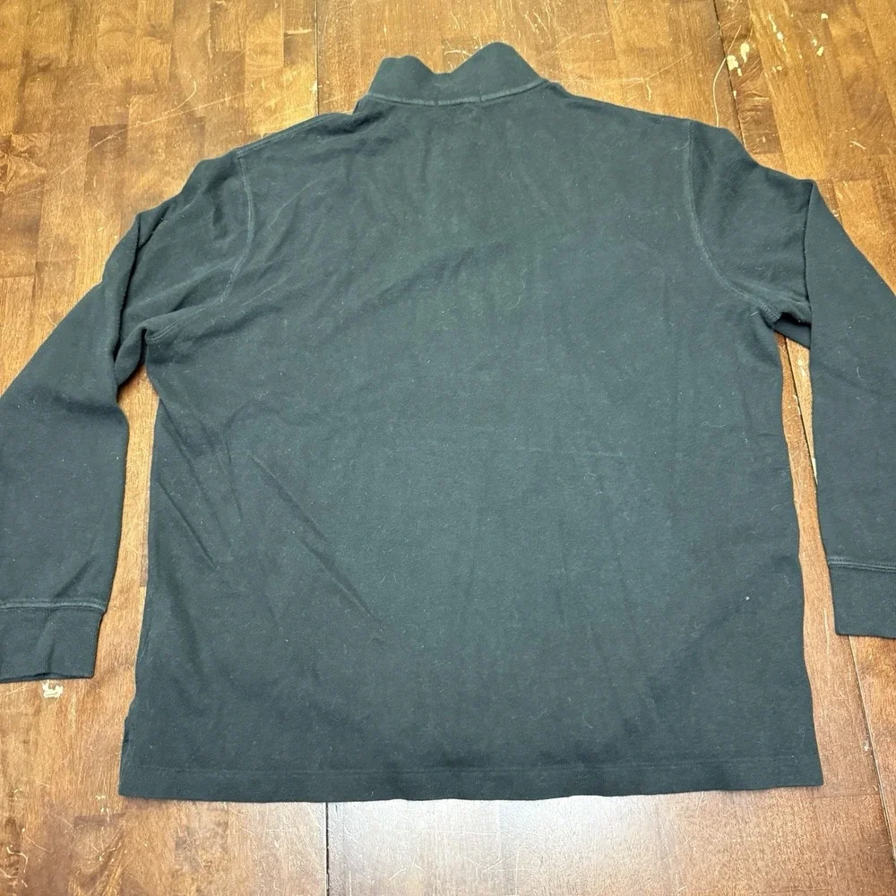 Polo Ralph Lauren Sweater Mens XL Black 1/4 Zip Pullover Estate‎ Rib Flesh Pony